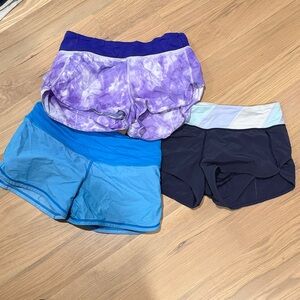 lululemon athletica Women's Athletic Shorts - Purple, Blue, and Navy